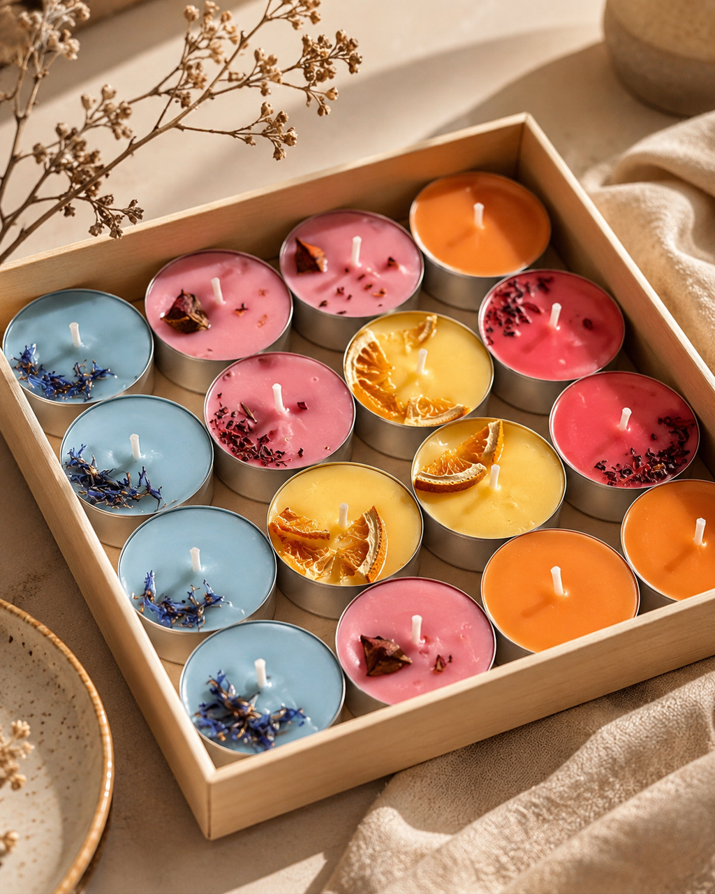 Set de 43 Velitas de Té Aromáticas