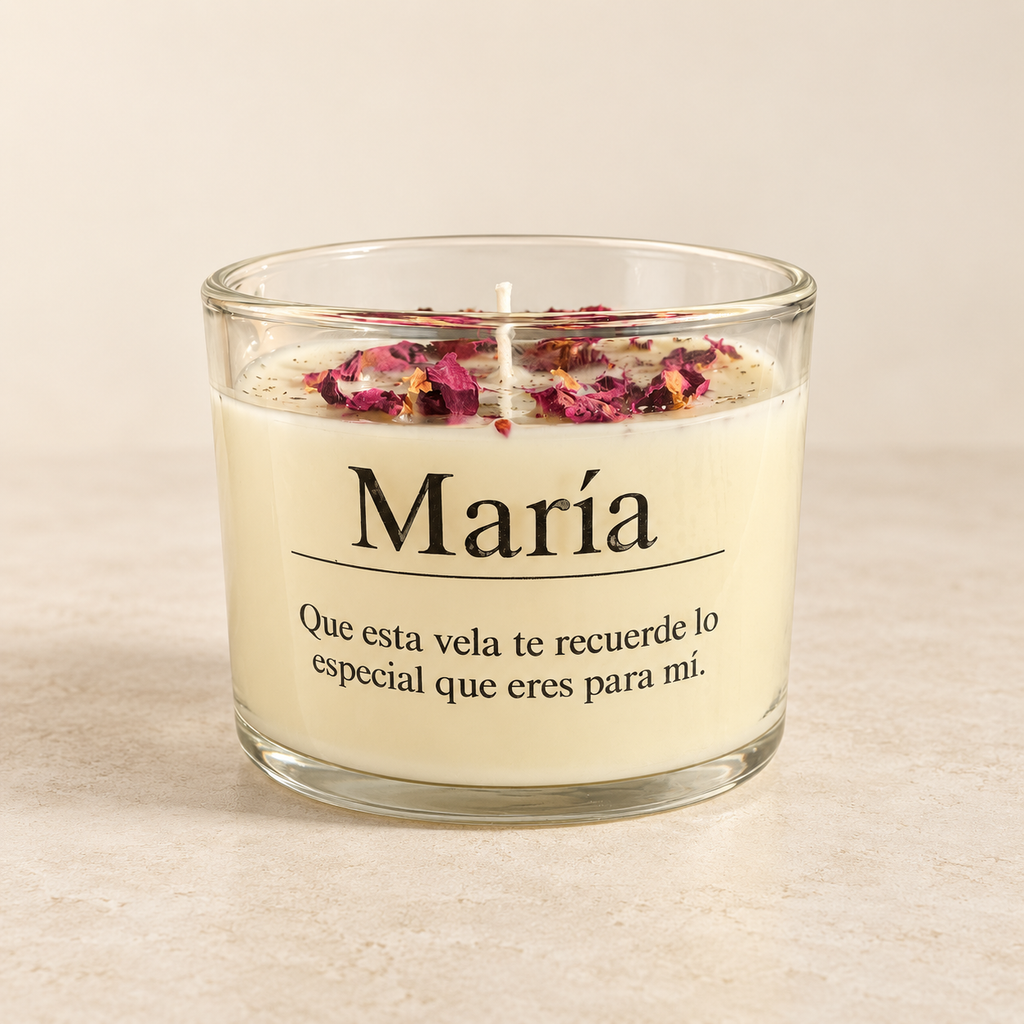 Vela Personalizada con Aroma a Vainilla