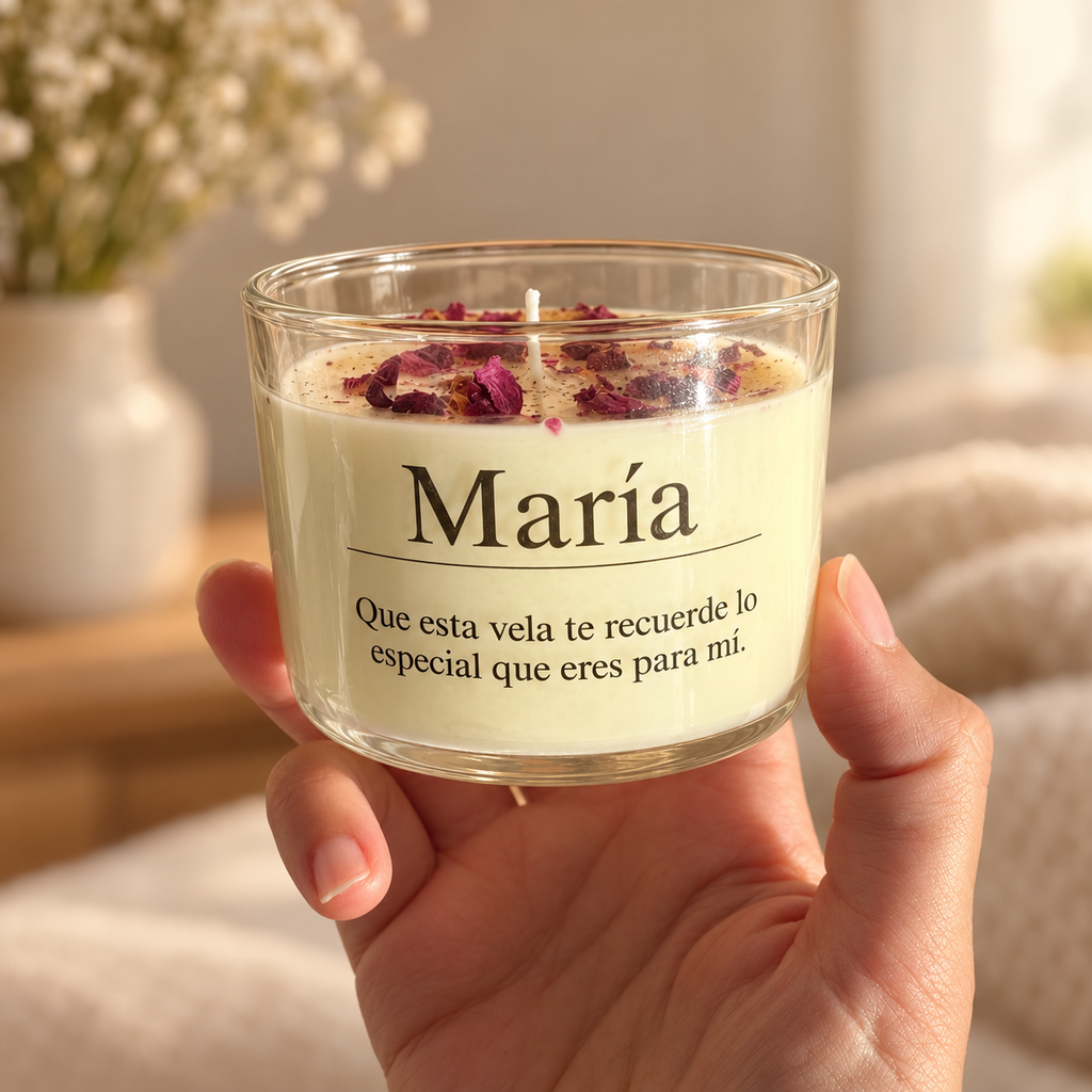Vela Personalizada con Aroma a Vainilla
