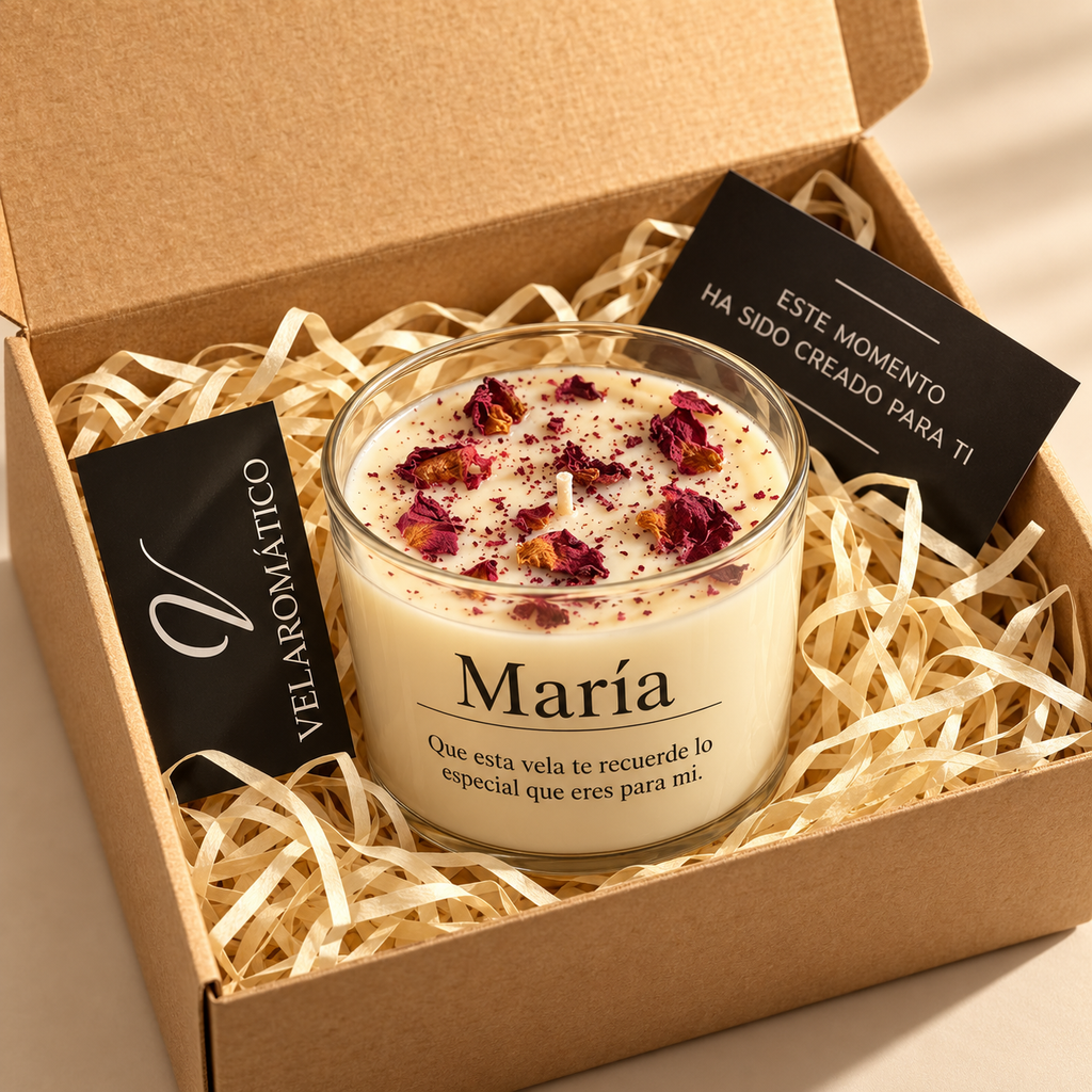 Vela Personalizada con Aroma a Vainilla